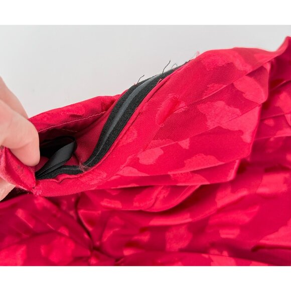 Torrid Plus Size Satin Red Jacquard Animal Print Strapless Mini Dress 16 Y2K - Picture 5 of 13